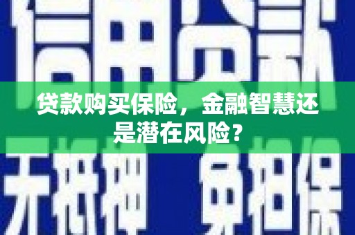 绥芬河贷款购买保险，金融智慧还是潜在风险？