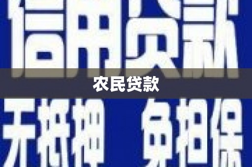 绥芬河农民贷款