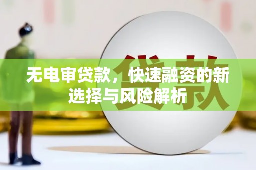 绥芬河无电审贷款，快速融资的新选择与风险解析