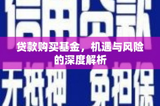绥芬河贷款购买基金，机遇与风险的深度解析