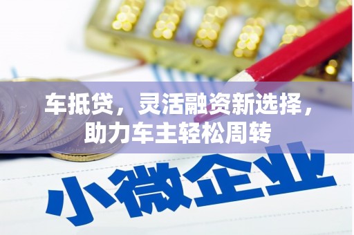 绥芬河车抵贷，灵活融资新选择，助力车主轻松周转