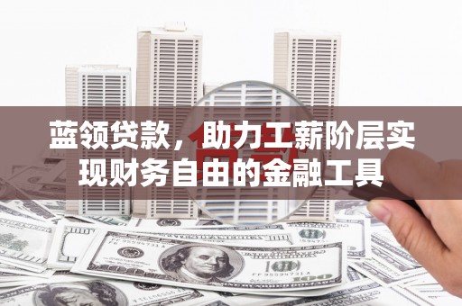绥芬河蓝领贷款，助力工薪阶层实现财务自由的金融工具
