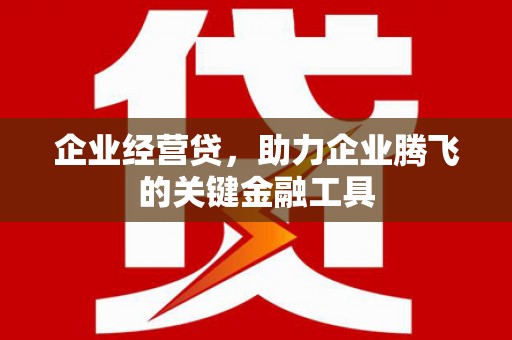 绥芬河企业经营贷，助力企业腾飞的关键金融工具