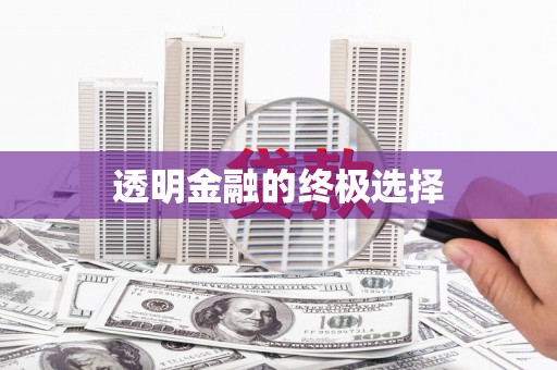 绥芬河透明金融的终极选择