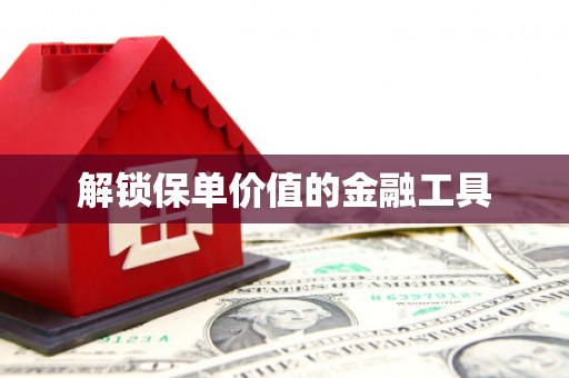 绥芬河解锁保单价值的金融工具