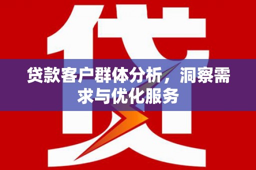 绥芬河贷款客户群体分析，洞察需求与优化服务